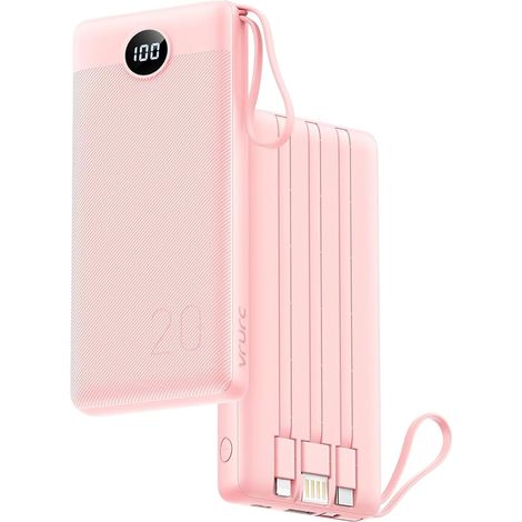 Batterie Externe 20000mAh Powerbank avec 4 Câbles Charge Rapide 22,5W (1/5)
