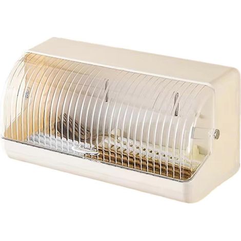 Boîte de rangement pour baguettes grande capacité - Fixation murale, avec système de drainage, anti-poussière et couvercle, idéale pour ranger la vaisselle (1/5)