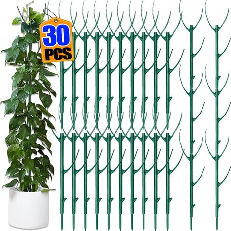 (24 pièces) Tuteur pour plantes grimpantes, piquet pour bonsaï, support pour plantes de jardin, support pour fleurs en pot (1/4)