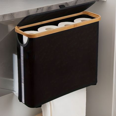 Corbeille à papier toilette, rangement pour papier toilette pliable, porte-papier toilette, panier de rangement pour salle de bain (1/5)