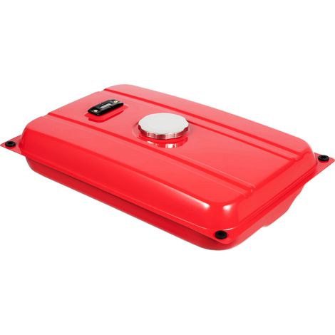 Générateur de réservoir de carburant universel [19 l fer] pour générateurs de courant, avec filtre et robinet, 54,8 x 36 cm (rouge) pour chantier/travail du bois (1/5)