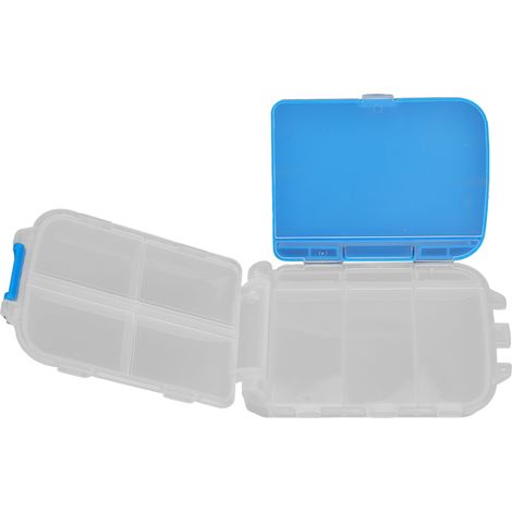 Boîtier de Pilulier Hebdomadaire 3 Compartiments Pliable - Organisateur de Médicaments de Voyage Compact Bleu (1/5)