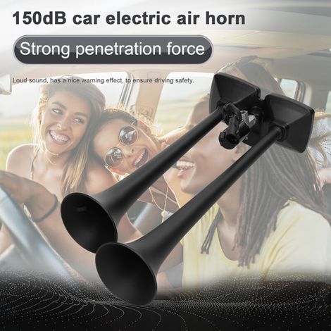 Zoternen 150 dB Dual Trumpet Air Horn Loud Electric 12-24V avec soupape d'électrovanne pour voiture de voiture RV Marine Boat (1/5)