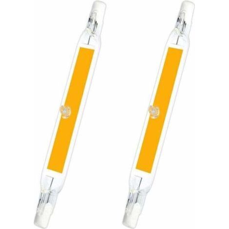 2er-Pack, R7S 78mm LED 5W Warmweiß 3000K, 500LM, R7S J78 COB LED Linearer Ersatz für Halogenstab 40W 50W, R7S LED 78mm Ultraflache Glühbirne für Mini-Projektor/Wandlampe, nicht dimmbar.