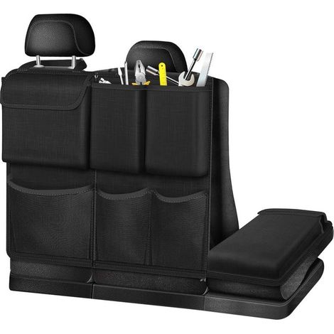Organisateur de coffre de voiture, sac de rangement amovible pour voiture, sac de rangement de coffre en tissu Oxford, universel, pour SUV et fourgonnettes (noir) (1/5)