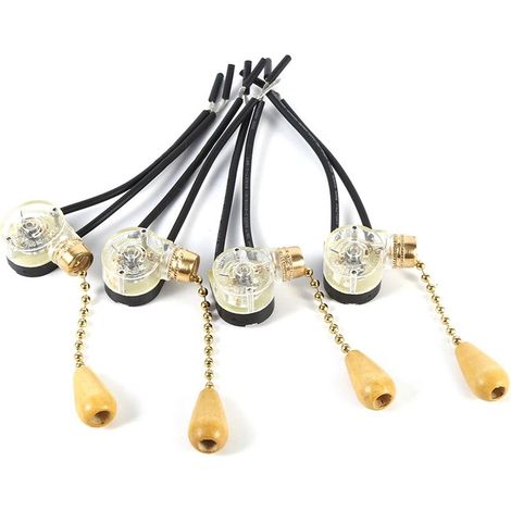 4 Pièces Interrupteur à Chaîne Universel pour Ventilateur de Plafond, Lampe Murale, 250V 125V (1/5)