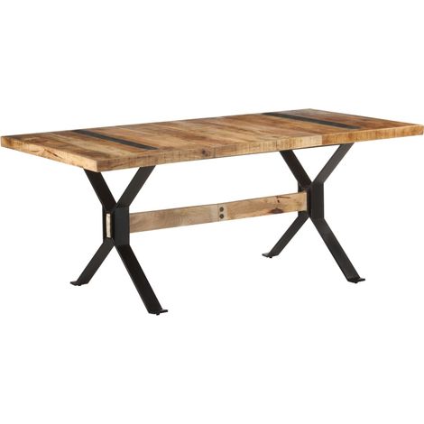 Esstisch 180x90x76 cm Raues Mangoholz