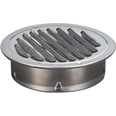 Grille de ventilation ronde en acier inoxydable Grille de ventilation en métal de 100 mm Grille (1/5)