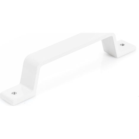 Poignée de tirage volet roulant - 1 unité - Aluminium blanc - Ouverture manuelle sécurisée - Pour porte et fenêtre - Compatible bâton (1/2)