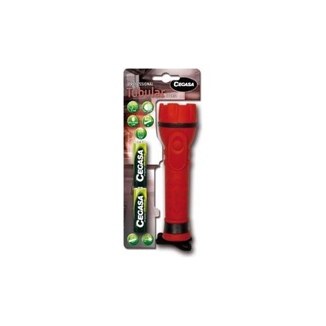Cegasa torcia professionale de 3 led - corpo de gomma antiscivolo - resistente agli urti e all'umidità - funziona con 2 batterie lr6 (incluse)