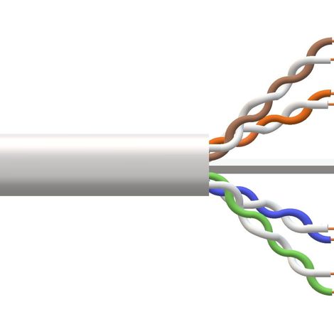 Link LK305U5E UTP-Netzwerkkabel Cat 5E 305 m grau LSZH-Mantel CPR Klasse Eca