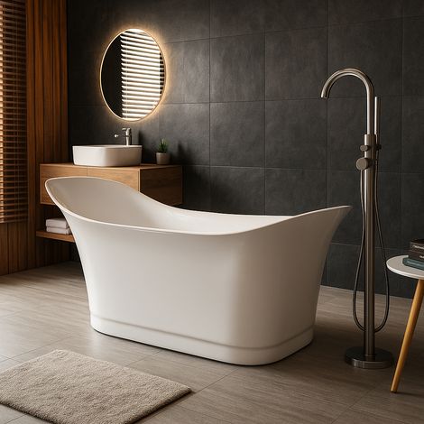 Badplaats Freistehende Badewanne Santa Fé 170 x 78 x 82 cm Weiß
