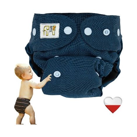 Copripannolino in lana blu navy NappiMe, pannolini riutilizzabili (1/5)