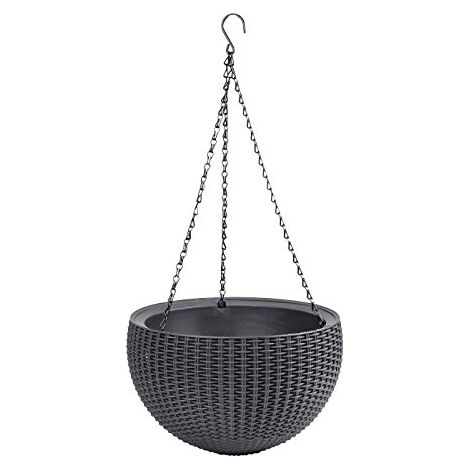 KETER 223694 POT SUSPENDU DE 8.6 L, COULEUR GRIS GRAPHITE (1/5)
