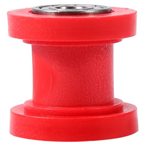 Guide de chaîne 10 mm, curseur, tendeur, roue, pour mini-moto, moto, VTT, rouge (1/5)