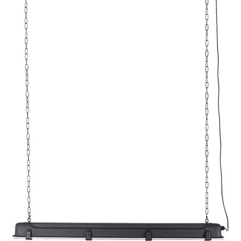Suspension 130x14x10 cm en verre et métal noir - GTA (1/5)