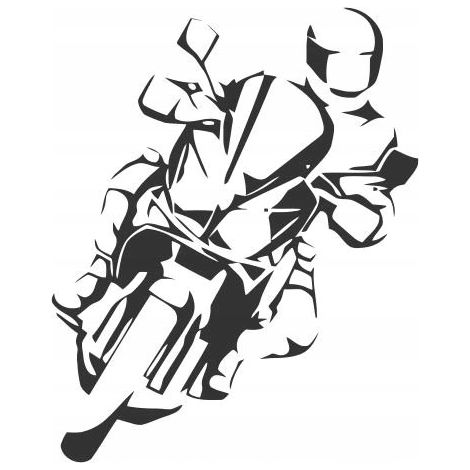 Adesivo moto CHASER per auto nero