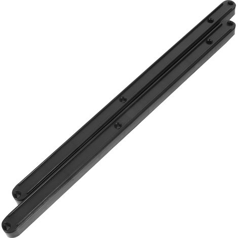 de 2 glissières en plastique noir pour tiroirs de penderie (1/5)