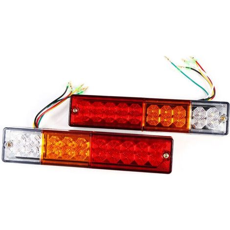 2 pièces de feux arrière LED pour camion, remorque, caravane, indicateur 24V,de