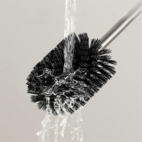 Porte-brosse de toilette mural gris (1/5)