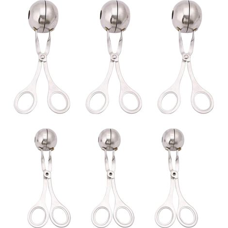 Lot de 6 emporte-pièces à boules en acier inoxydable pour (1/4)
