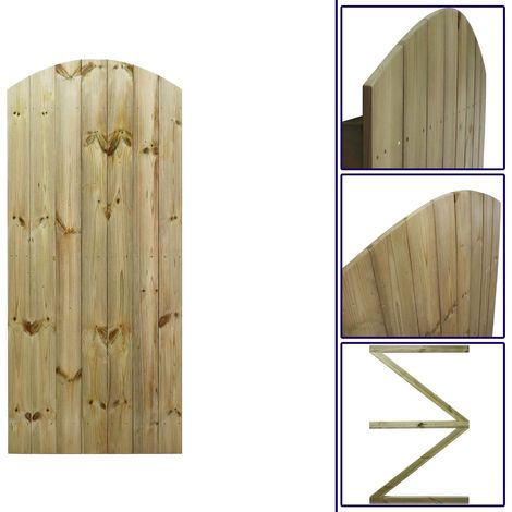 Premier 6ft Tongue & Groove 75cm Wide Semi-Braced Arch Top Gate (1/5)