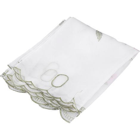 Rideau Demi-Fenêtre Motif Floral En Polyester Pour Cuisine Armoire Café Décoration Intérieure Lot De 1