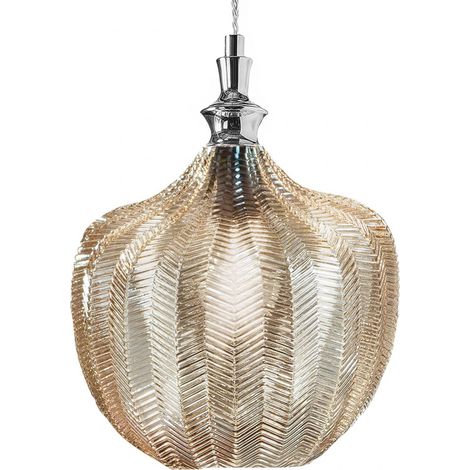 Lampadario classico gea luce cleofe s10 e27 led vetro ocra lampada sospensione