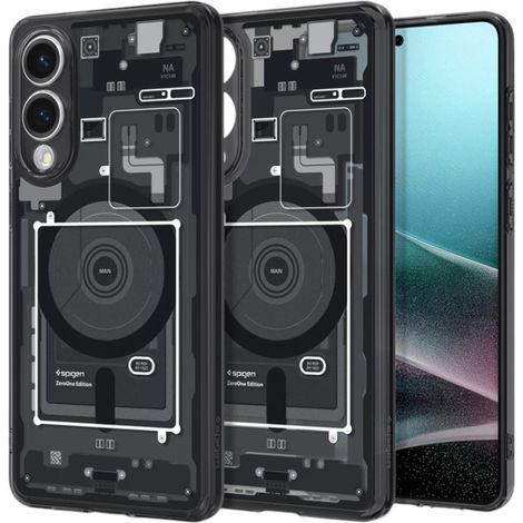 Funda Spigen Ultra Hybrid Mag MagSafe para Samsung Galaxy S25 Edge (Zero One Black)