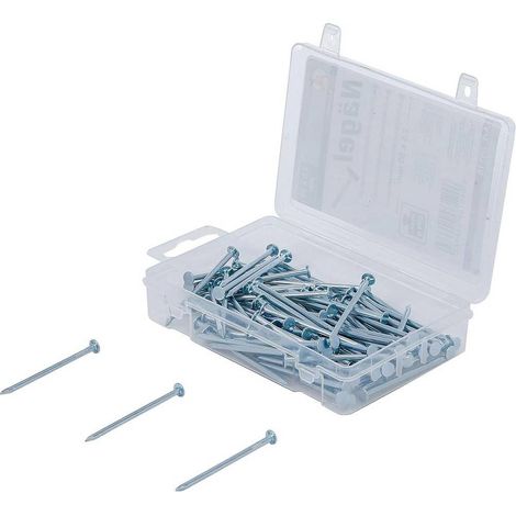 Assortiment de Clous 200 g 2,5 x 50 mm - Acier, Résistants et Polyvalents - Pro - D-Work (1/5)