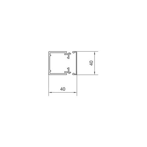 Hager LF4004007035 2m PVC Kabelrinnensystem (LF4004007035)