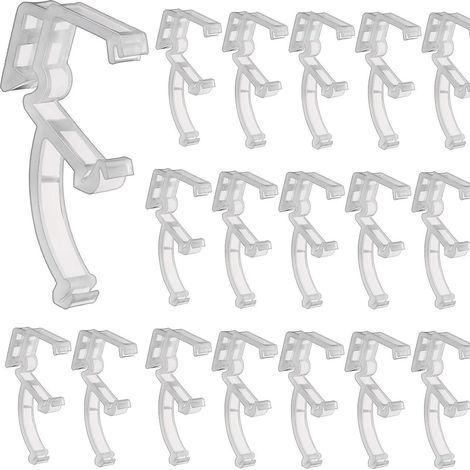 Lot de 20 clips dissimulés pour stores vénitiens à double bande en bois imitation bois de 2 pouces (1/5)