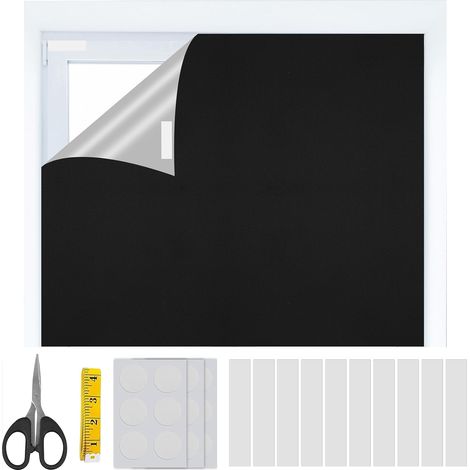 Store Occultant sans Perçage pour Velux, 150x100cm Rideau Occultant sans Percage, Tissu Occultant Ombrage Store Thermique, Store Occultant pour Fenêtre de Toit pour Voyage Famille (1/5)