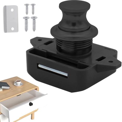 Rv Cabinet Latches, Cabinet Door Locks, Push Button Lock, Trailer Paddle Lock, Rv Cupboard Latches, Boat Cabinet Locks, Zinc Alloy Lock Rv Accessories (1/5)