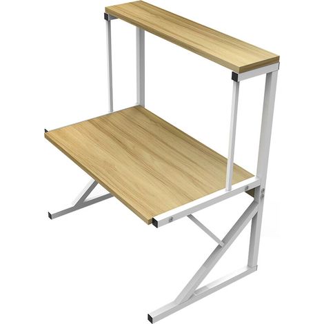 Support de Four à Micro-Ondes,Multifonction Étagère de Cuisine,65 x 54 x 30cm,couleur bois (1/5)