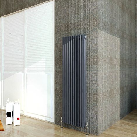 Biubiubath Traditional Cast Iron Radiator 1500x470mm 3 Column Anthracite (1/5)