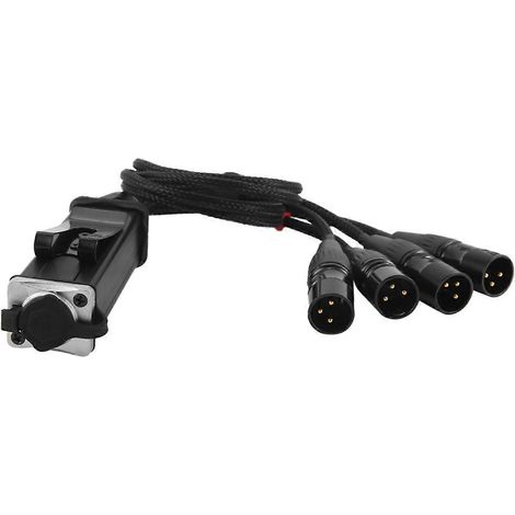Câble blindé RJ45 CAT5 vers connecteurs XLR mâles 3 broches à 4 canaux -- (1/5)