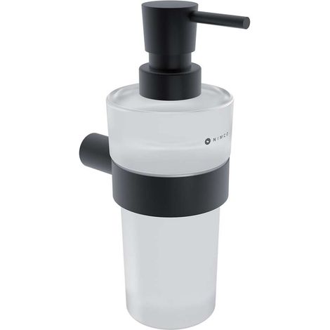 Nimco Bormo - Distributeur de savon avec support, verre/noir mat BRC 11031W-T-90 (1/2)