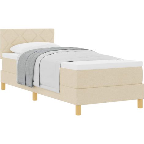 Maison Exclusive - Letto a molle con cuscino Crema 80 x 200 cm Tessuto