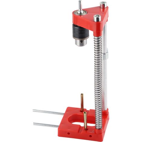 1 positionneur de perceuse portable, positionneur de précision pour le travail du bois, rouge (1/5)