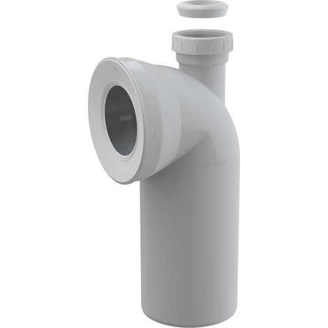 Alcadrain A90-90P40/50A WC Anschlussbogen 90° mit Konnektor Anschluss DN40/50 (1/2)