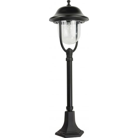Paletto giardino retrò 87cm E27 nero IP43 SU-MA Prince (1/5)