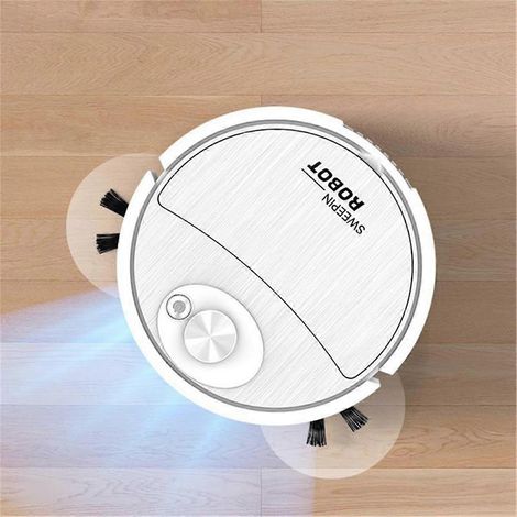 Aspirateur robot laveur USB 3 en 1 intelligent sans fil avec fonction de balayage et de lavage des sols pour la maison et le bureau - B (1/5)