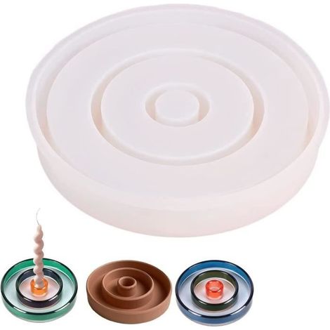 Silikonform - Runder Kerzenhalter - 15,2 x 2,8 cm - Modernes Design - Wiederverwendbar