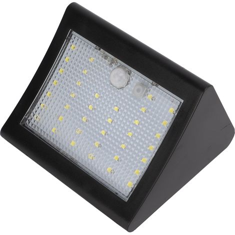 Lampe solaire murale extérieure à détecteur de mouvement, 38 LED, étanche IP65, pour jardin, cour ou escalier. (1/5)