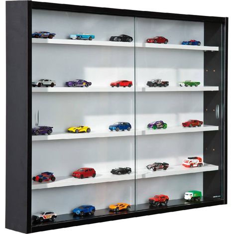 Dmora - Vetrina Dingra, Credenza espositiva, Vetrinetta multiuso, Madia da soggiorno, 10x80 h60 cm, Nero