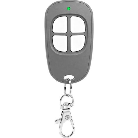 1 x AAM0049 Télécommande Portail Garage 4 Canaux, 433.92MHz Compatible SCS Motorisation Portail et Porte de Garage(Gris)