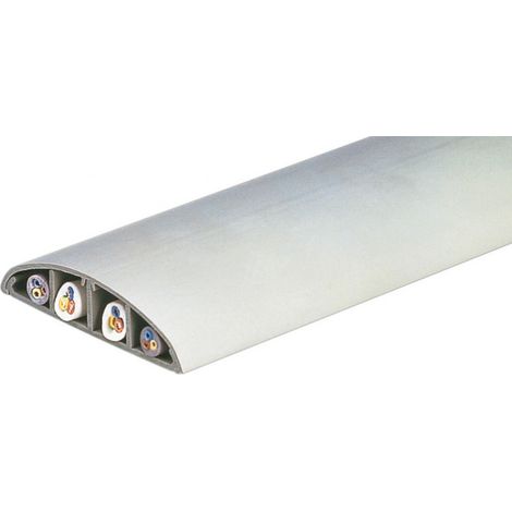 Goulotte passage de plancher officea PVC rigide h 18 x l75 RAL 7035 gris clair HAGER SL1807507035