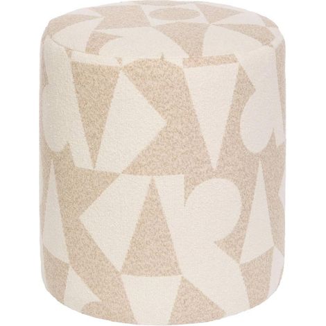 Pouf Rond Arty "Delor" 40cm Beige