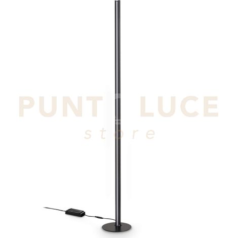 DORICA LAMPADA DA TERRA CON DIMMER LED 3000K 50W  7100 lm H.190CM NERA CANNETTATA